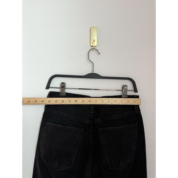 Agolde‎ Women’s Classic Black Distressed Cherie Straight Leg Denim Jeans Sz 27 - Picture 6 of 8